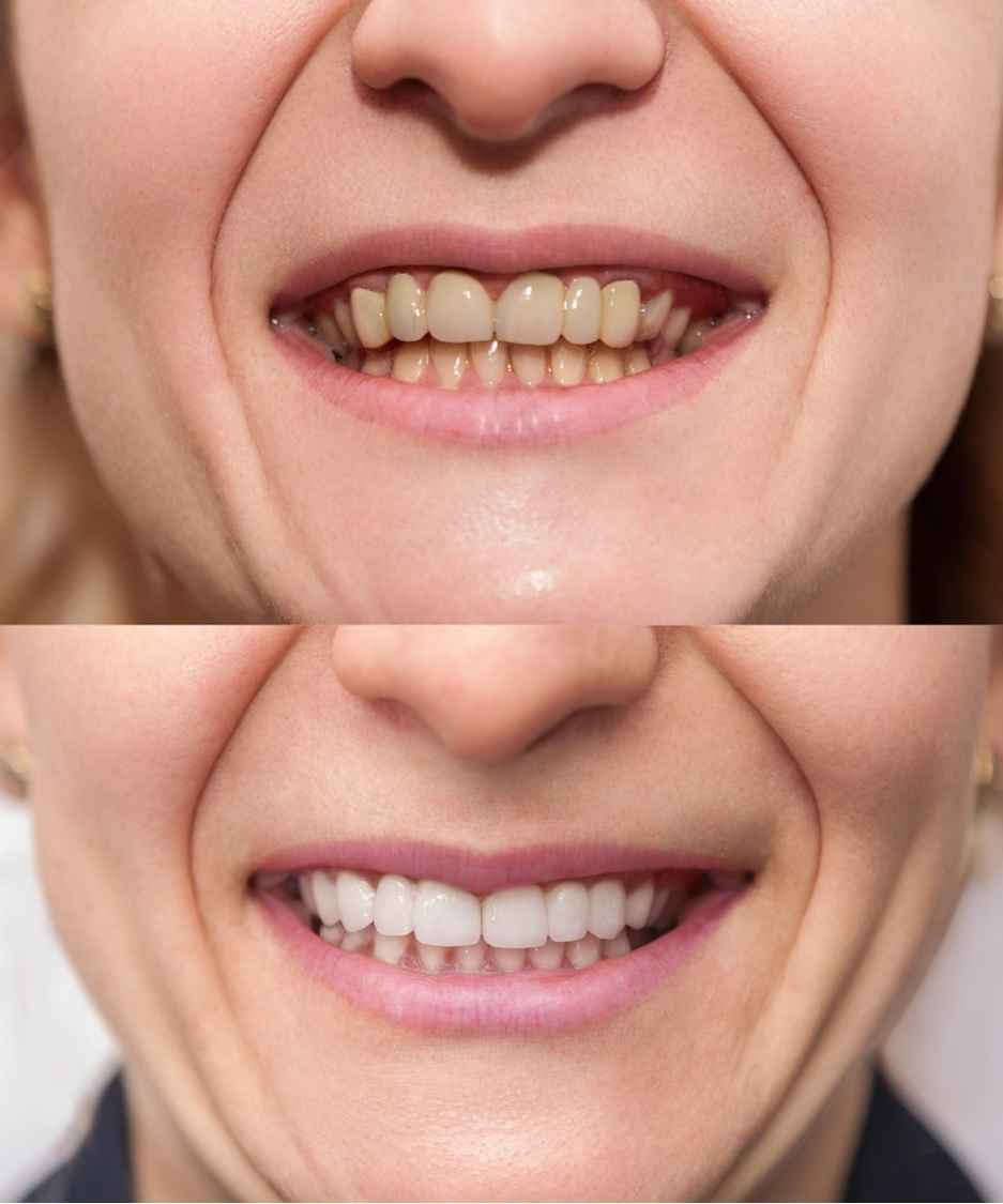 Lavoro odontoiatrico 2, confronto fotografico